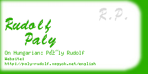 rudolf paly business card